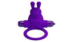 PRETTY LOVE ANILLO VIBRADOR I CONEJO PARA PENE MORADO