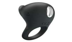 PRETTY LOVE ANILLO VIBRADOR PARA PENE CON LENGUA NEGRO