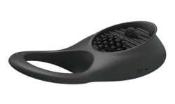 PRETTY LOVE ANILLO VIBRADOR PARA PENE CON LENGUA NEGRO