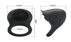 PRETTY LOVE ANILLO VIBRADOR PARA PENE CON LENGUA NEGRO