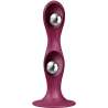 SATISFYER DOUBLE BALL R DILDO SILICONA GRANATE
