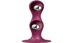 SATISFYER DOUBLE BALL R DILDO SILICONA GRANATE