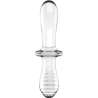 SATISFYER DOUBLE CRYSTAL DILDO TRANSPARENTE