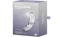 SATISFYER DOUBLE CRYSTAL DILDO TRANSPARENTE