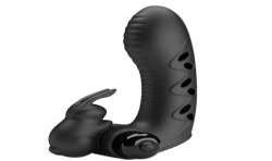 PRETTY LOVE VANCE FUNDA DEDO VIBRADOR CONEJO NEGRO