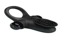 PRETTY LOVE ANILLO VIBRADOR II PARA PENE NEGRO