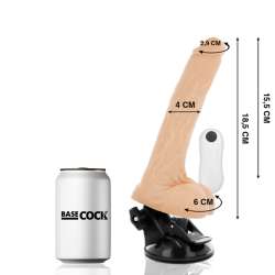BASECOCK VIBRADOR ARTICULABLE CONTROL REMOTO NATURAL 185 CM