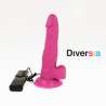 DIVERSIA DILDO FLEXIBLE CON VIBRACIoN 18 CM LILA