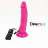 DIVERSIA DILDO FLEXIBLE CON VIBRACION 21 CM LILA