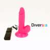 DIVERSIA DILDO FLEXIBLE CON VIBRACION 17 CM ROSA