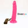 DIVERSIA DILDO FLEXIBLE CON VIBRACION 21 CM ROSA