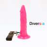 DIVERSIA DILDO FLEXIBLE CON VIBRACION 23 CM ROSA