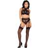 LIVCO CORSETTI FASHION MAJALESA LC 90526 SUJETADOR LIGUERO PANTY BLACK