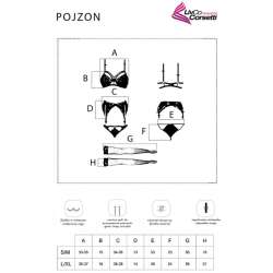 LIVCO CORSETTI FASHION POJZON LC 90670 SUJETADOR MEDIAS LIGUERO PANTY NEGRO