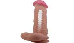 PRETTY LOVE SLIDING SKIN SERIES DILDO REALiSTICO CON VENTOSA PIEL DESLIZANTE MORENO 26 CM