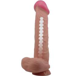 PRETTY LOVE SLIDING SKIN SERIES DILDO REALiSTICO CON VENTOSA PIEL DESLIZANTE MORENO 26 CM