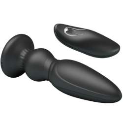 MR PLAY VIBRADOR POTENTE CONTROL REMOTO ANAL PLUG NEGRO