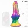 EPIC IRIS DILDO CON TESTiCULOS ARCOiRIS DE PLACER
