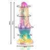 EPIC IRIS DILDO CON TESTiCULOS ARCOiRIS DE PLACER