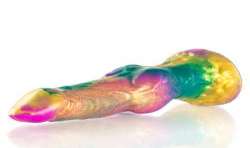 EPIC IRIS DILDO CON TESTiCULOS ARCOiRIS DE PLACER