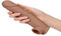 CALIFORNIA EXOTICS PERFORMANCE MAXX EXTENSIoN REALISTA 8 PIEL MORENO