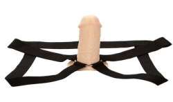 CALIFORNIA EXOTICS PERFORMANCE MAXX EXTENSIoN REALISTA CON ARNeS PIEL CLARO