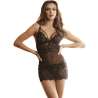 SUBBLIME BABYDOLL CON TIRANTES AJUSTABLES DE ENCAJE NEGRO S M