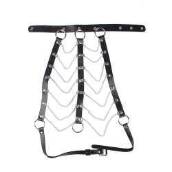 SUBBLIME ARNeS DE PECHO CADENAS CUERO NEGRO TALLA uNICA