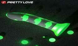 PRETTY LOVE MAGICAL NIGHTFALL DILDO SIN VIBRACIoN LUMINOSO VERDE