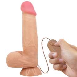 PRETTY LOVE SLIDING SKIN SERIES DILDO REALiSTICO CON VENTOSA PIEL DESLIZANTE NATURAL 218 CM