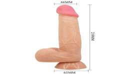 PRETTY LOVE SLIDING SKIN SERIES DILDO REALiSTICO CON VENTOSA PIEL DESLIZANTE NATURAL 218 CM