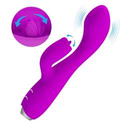 PRETTY LOVE GLORIA VIBRADOR CONEJO RECARGABLE IMPERMEABLE MORADO