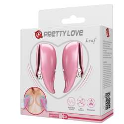 PRETTY LOVE LEAF PINZAS VIBRATORIAS PARA PEZONES ROSA