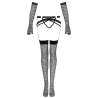 LIVCO CORSETTI FASHION NEMALIA SET LIGUERO MEDIAS GUANTES NEGRO