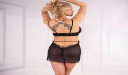 LIVCO CORSETTI FASHION ORANA OAZZA SET BABYDOLL TANGA NEGRO