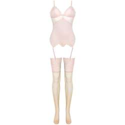 LIVCO CORSETTI FASHION PERSINNE PEACH SET CORSET PANTY MEDIAS
