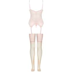 LIVCO CORSETTI FASHION PERSINNE PEACH SET CORSET PANTY MEDIAS