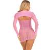 LEG AVENUE VESTIDO CORAZON LAZOS ROSA TALLA uNICA