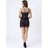 LIVCO CORSETTI FASHION ZOE LC 20202 BABYDOLL TANGA NEGRO S M