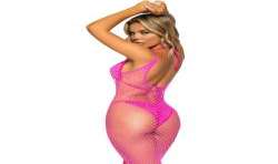 LEG AVENUE VESTIDO DE REJILLA LARGO AMARILLO TALLA uNICA