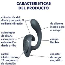 SATISFYER G FOR GODDESS 1 VIBRADOR RABBIT GRIS OSCURO