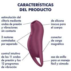 SATISFYER POCKET PRO 1 ESTIMULADOR CLiTORIS GRANATE