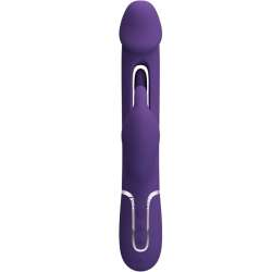 PRETTY LOVE KAMPAS VIBRADOR RABBIT 3 EN 1 MULTIFUNCIoN CON LENGUA VIOLETA