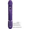 PRETTY LOVE KAMPAS VIBRADOR RABBIT 3 EN 1 MULTIFUNCIoN CON LENGUA VIOLETA