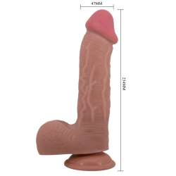 PRETTY LOVE SLIDING SKIN SERIES DILDO REALiSTICO CON VENTOSA PIEL DESLIZANTE MULATO 234 CM
