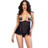 CHILIROSE CR 4715 SET BABYDOLL CUATRO PIEZAS NEGRO S