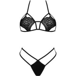 LIVCO CORSETTI FASHION JIMENA LC 20216 SUJETADOR TANGA NEGRO TALLA uNICA