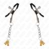 KINK PINZAS PARA PEZONES CON COLGANTE DE CAMPANA DORADO 6 CM