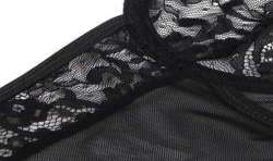 SUBBLIME TEDDY CON LIGA DETALLE ENCAJES Y TIRAS NEGRO S M