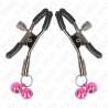 KINK PINZAS PARA PEZONES CON DOBLE CAMPANILLA ROSA 6 CM